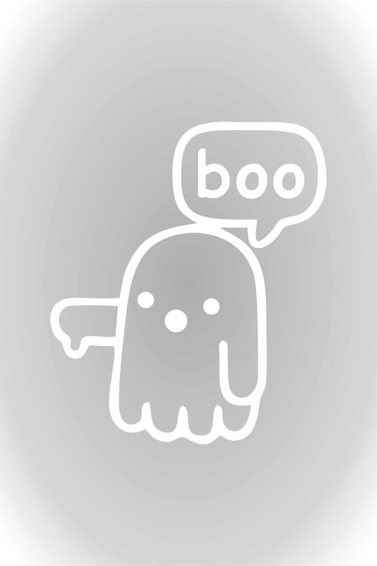 10 X 8,5 Cm  Ghost Hayalet Boo Sticker Oto Cam Sticker Araba Sticker Beyaz