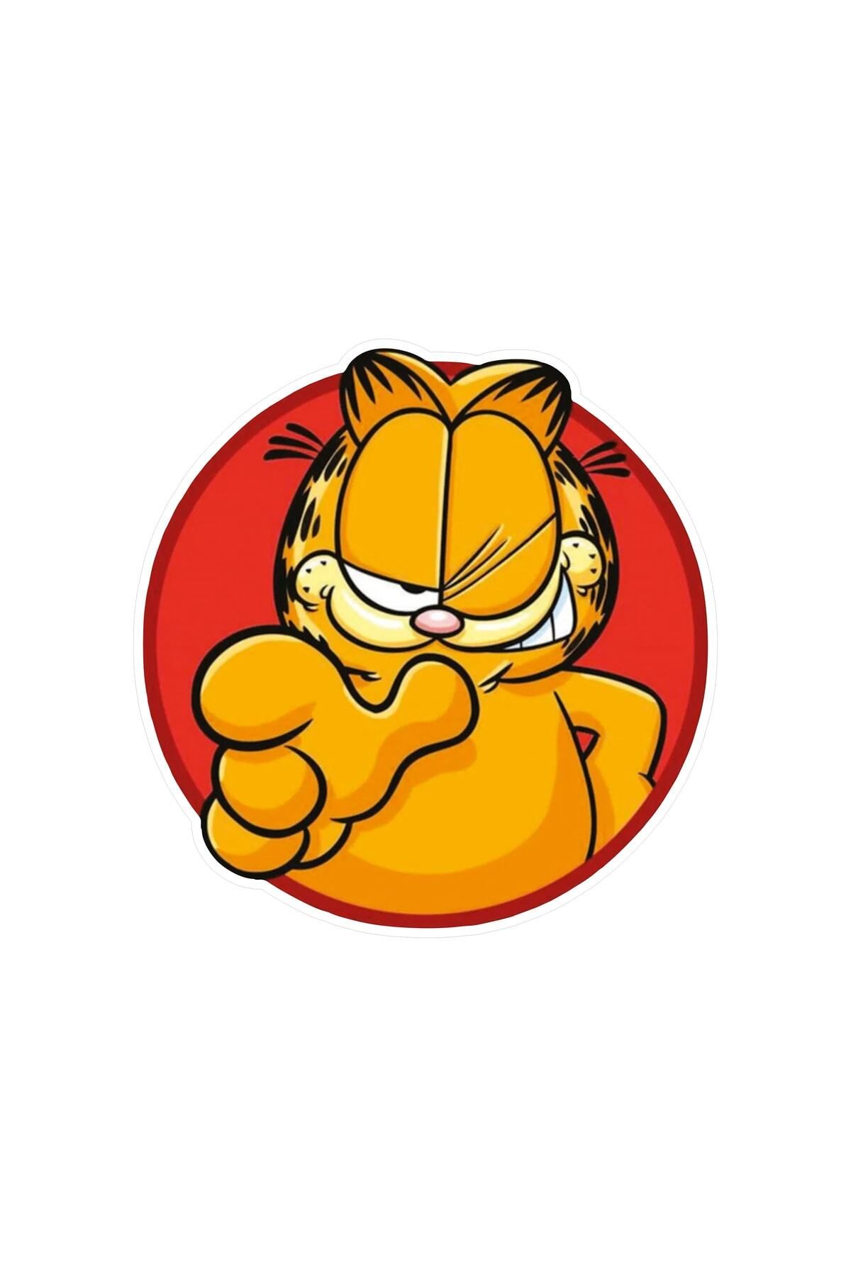 11 X 11 Cm  Garfield Kedi Sticker Araba Laptop Oto Motor Sticker