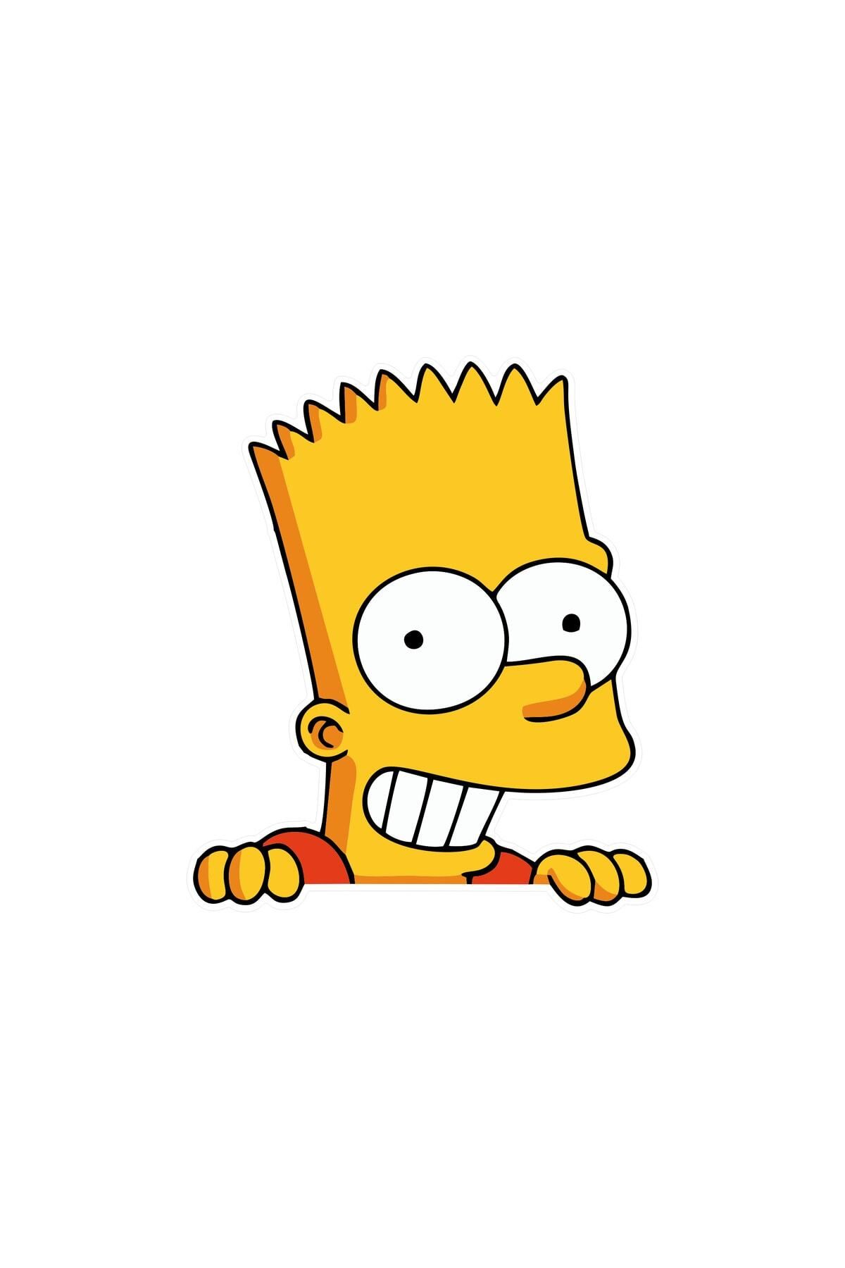 11 X 9,5 Cm  Bart Simpson Sticker Araba Laptop Oto Motor Sticker