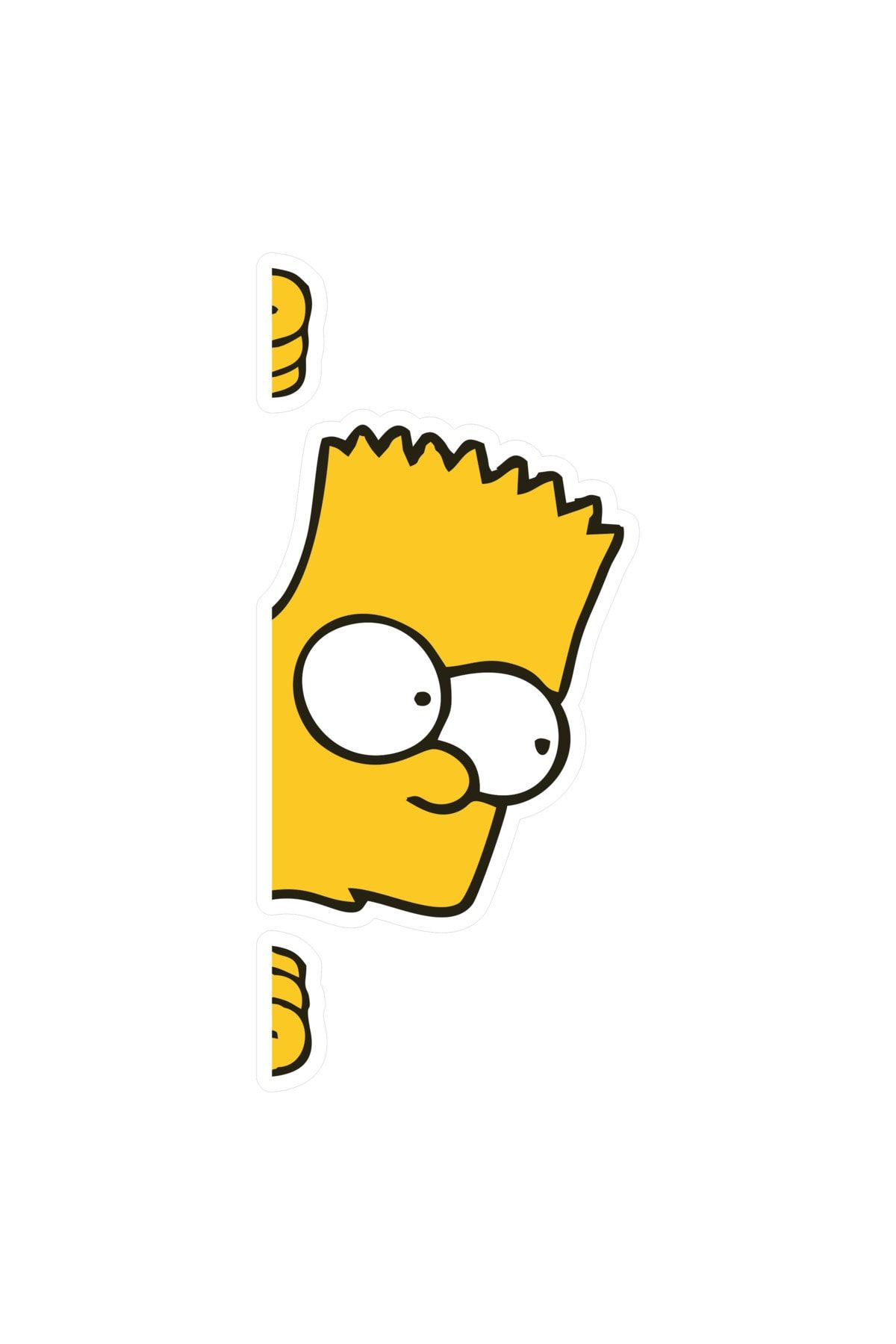 12x5,5 Cm Bart  Simpson Sticker Araba Laptop Oto Motor Sticker