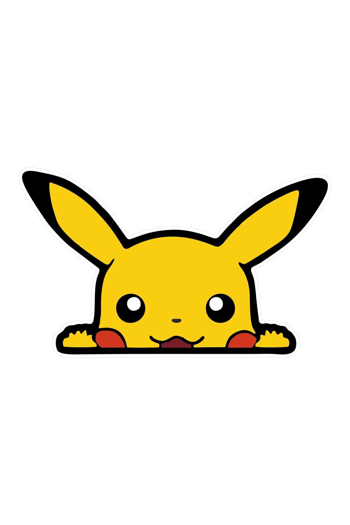 14 X 8,5 Cm  Pokemon Pikachu Sticker Araba Laptop Oto Motor Sticker