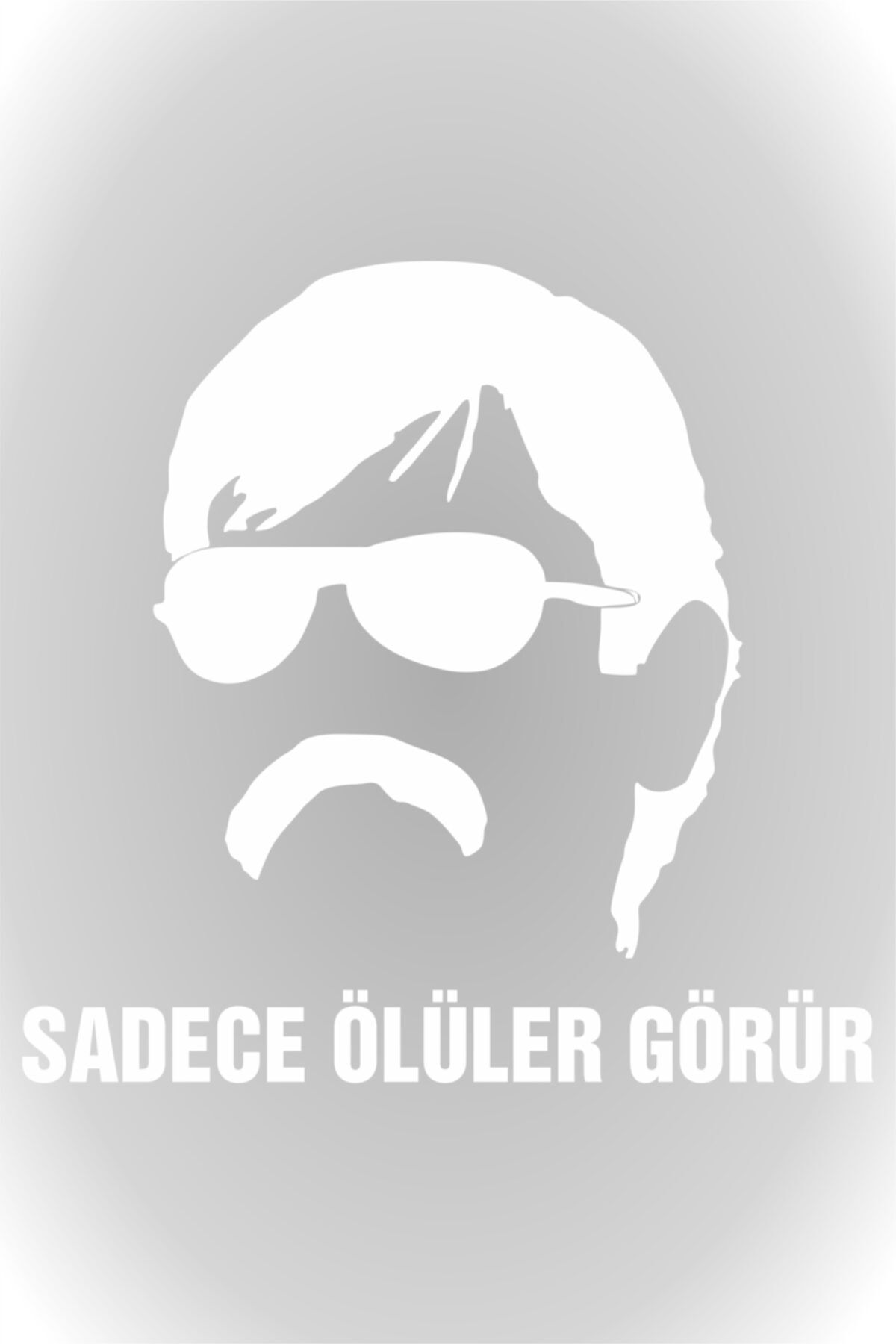 15 X 15 cm  Sadece Ölüler Görür Oto Sticker Pala Araba Cam Sticker Beyaz