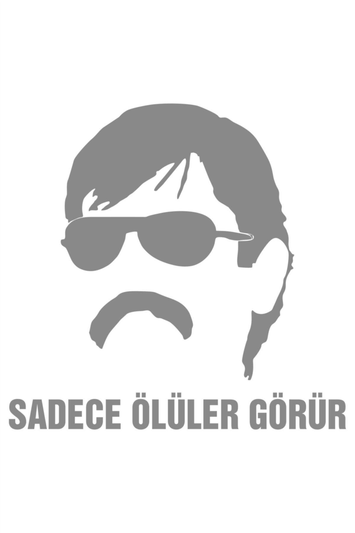 15 X 15 Cm  Sadece Ölüler Görür Oto Sticker Pala Araba Cam Sticker Gri