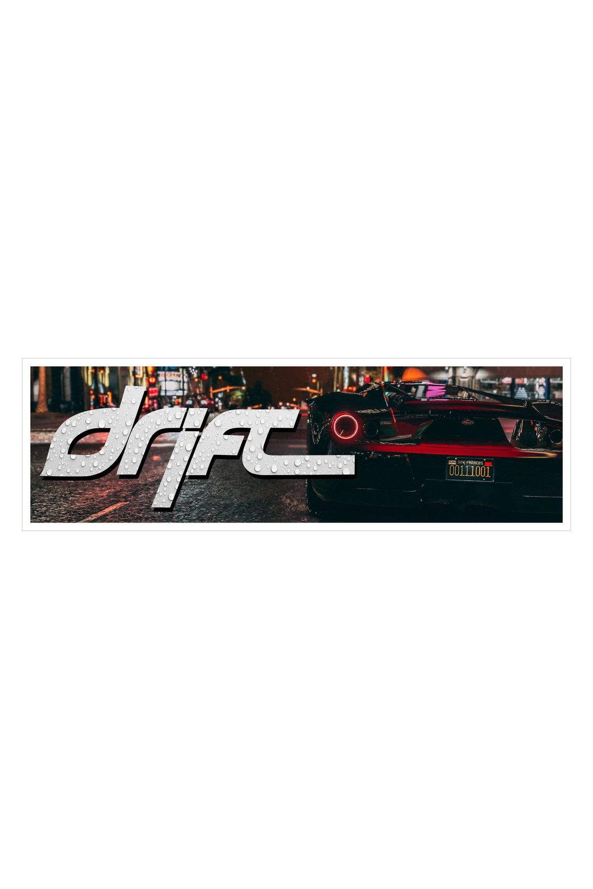 17 X 5 Cm  Drift Oto Cam Sticker Araba Slap Sticker