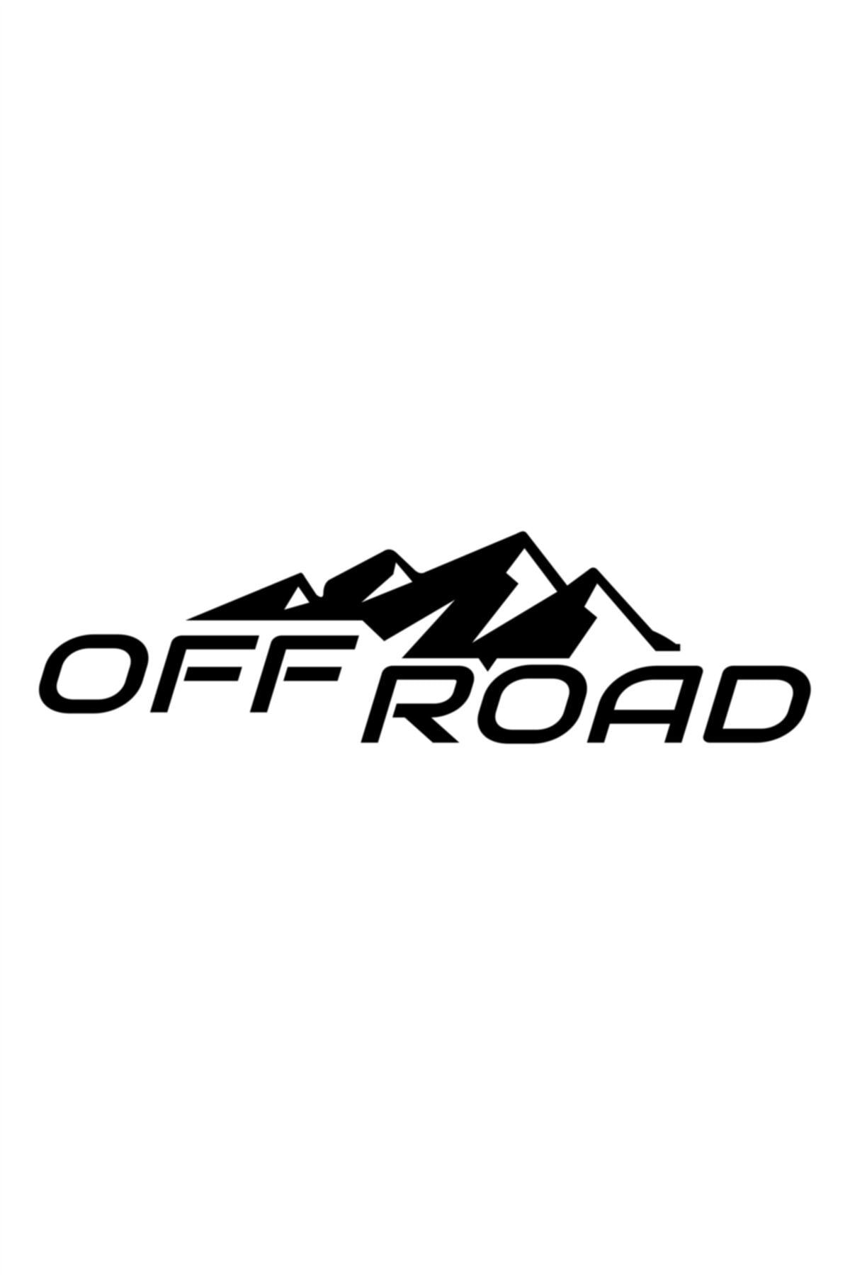 2 Adet Karlı  Tepe Dağ Off Road Sticker Araba Sticker Siyah 40 X 11 Cm