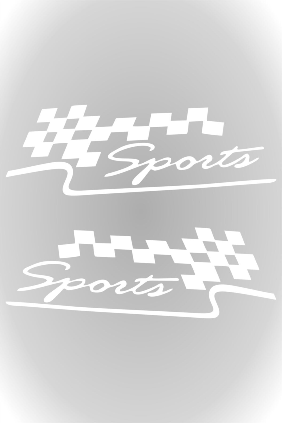 2 Adet Sport  Yan Ayna Oto Sticker Araba Sticker Beyaz 15 X 5 Cm