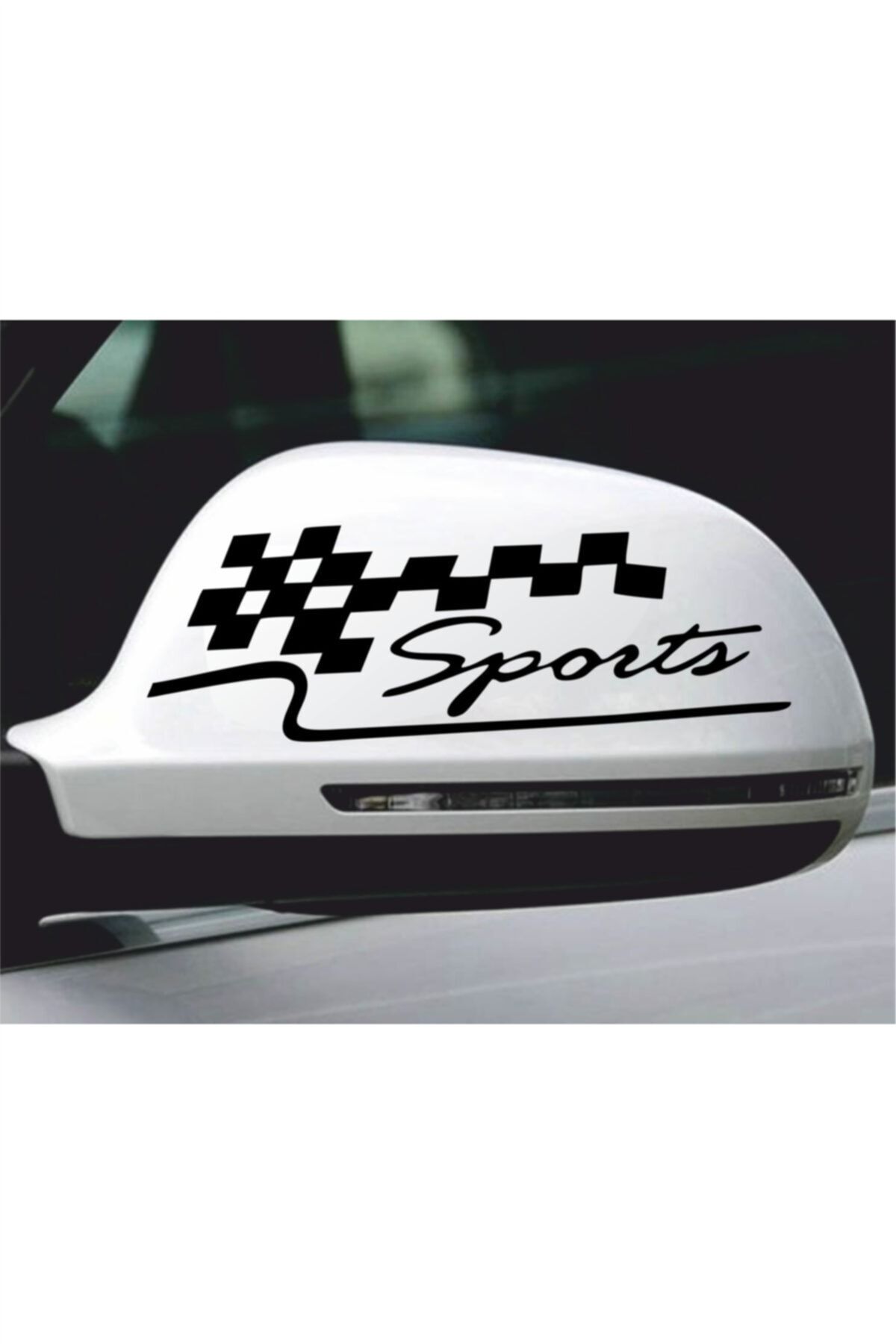 2 Adet Sport  Yan Ayna Oto Sticker Araba Sticker Siyah 15 X 5 Cm