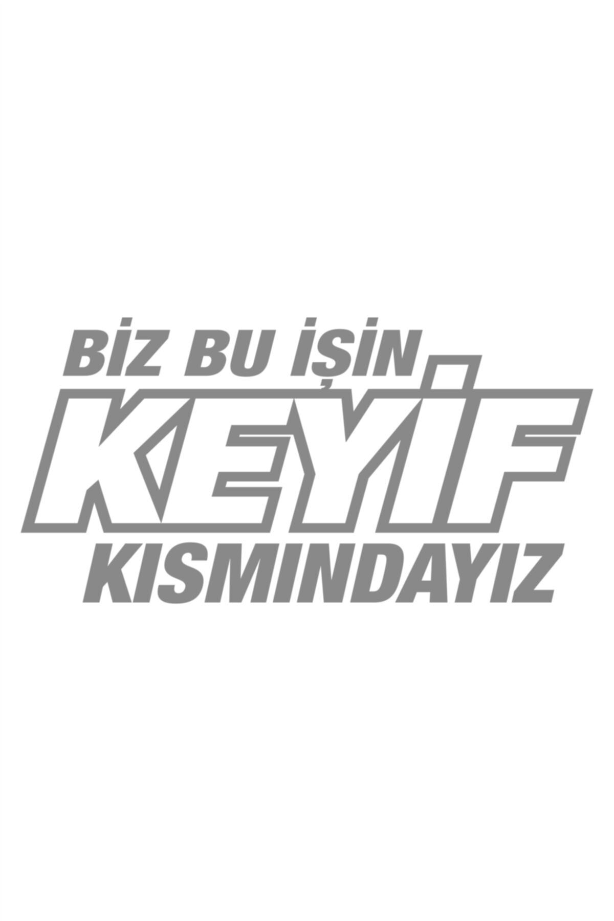 20 X 10 Cm Biz  Bu Işin Keyif Kısmındayız Oto Cam Sticker Araba Sticker Gri