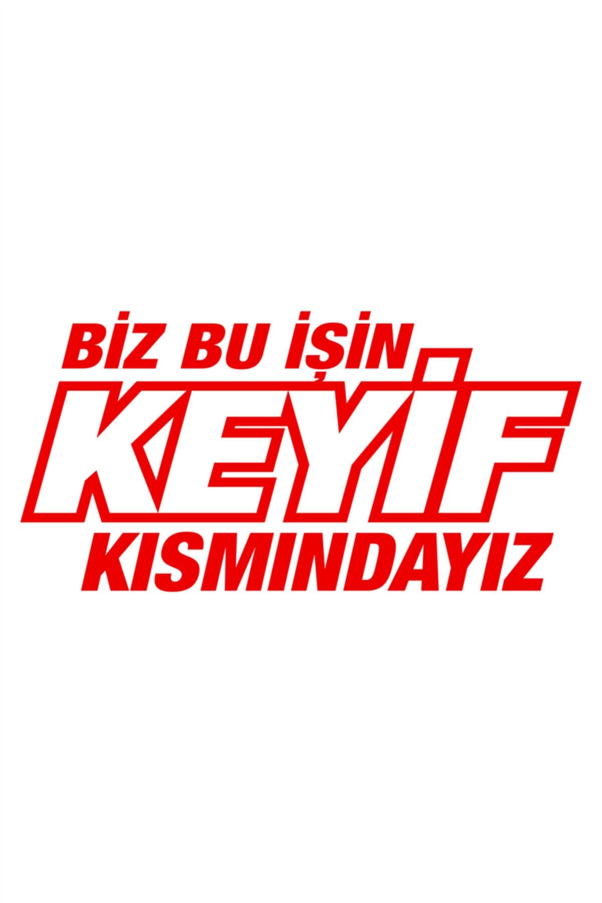 20 X 10 Cm Biz  Bu Işin Keyif Kısmındayız Oto Cam Sticker Araba Sticker Kırmızı