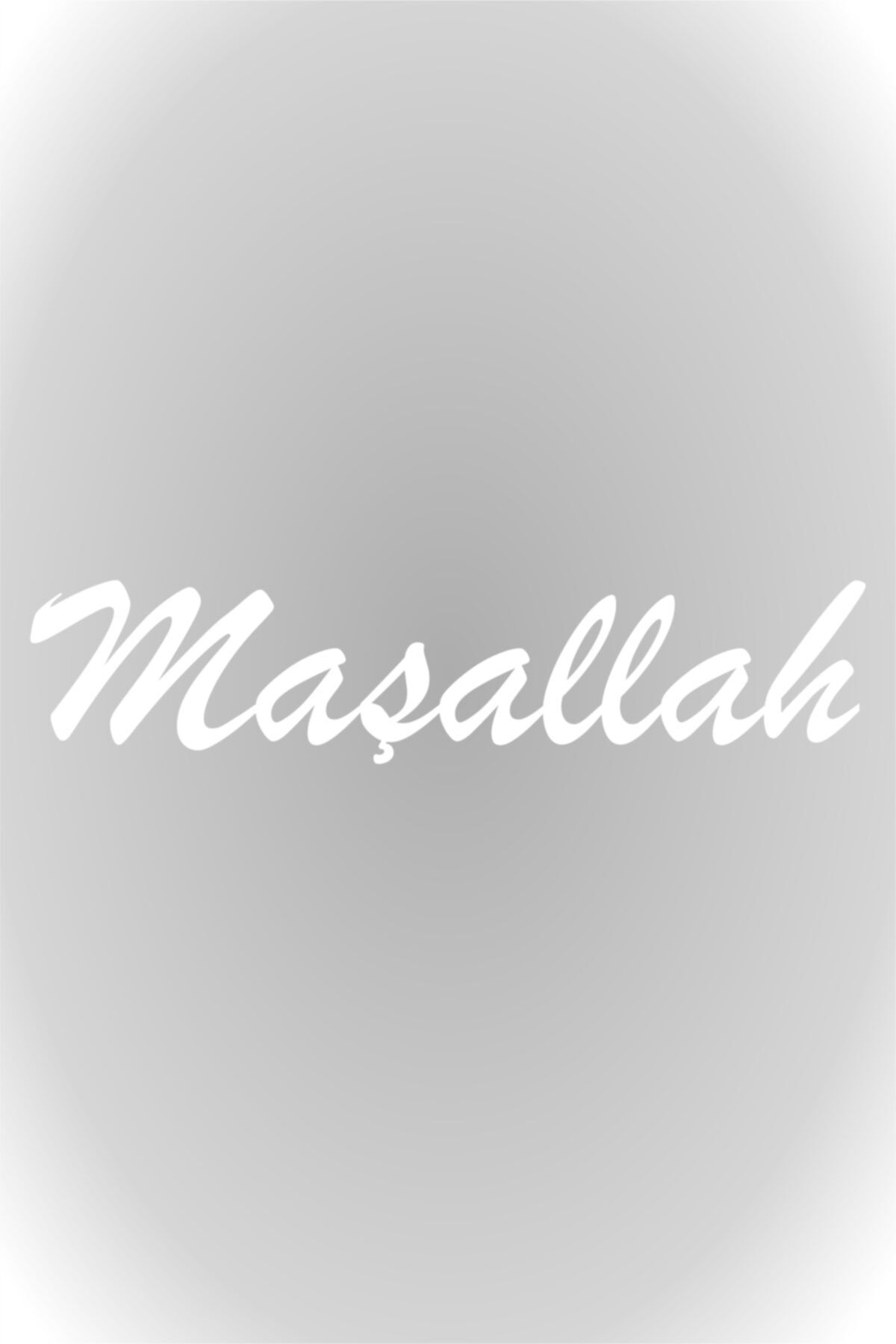 20 X 5 Cm  Maşallah Oto Sticker Araba Cam Sticker Beyaz