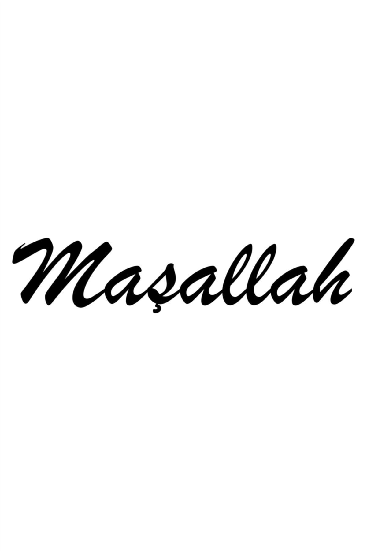 20 X 5 Cm  Maşallah Oto Sticker Araba Cam Sticker Siyah