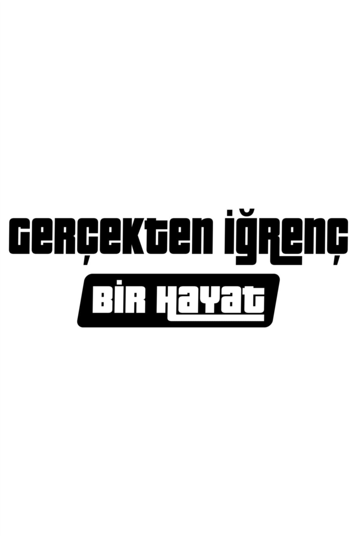 25 X 8 Cm  Gerçekten Iğrenç Bir Hayat Sticker Otomobil Araba Cam Sticker Siyah