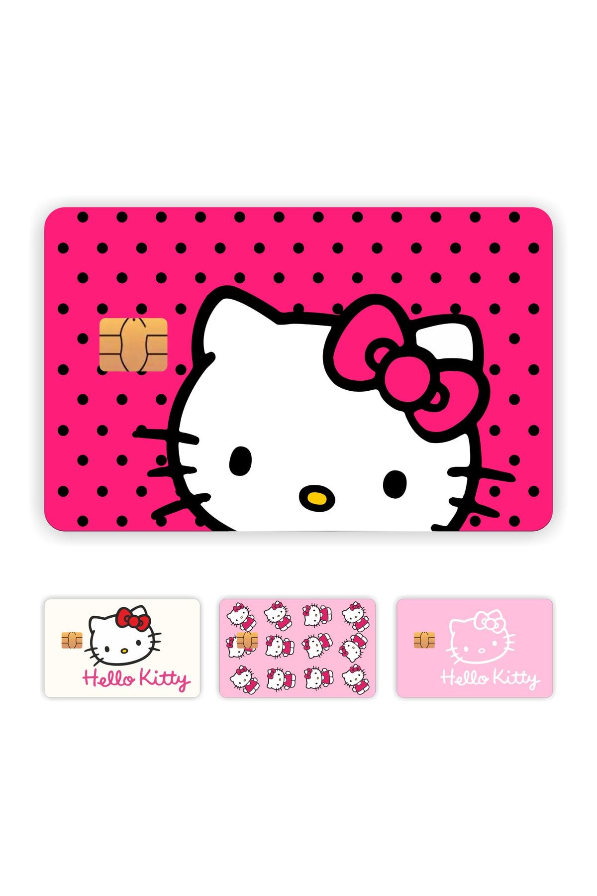 4 Adet Hello  Kitty Kart Kaplama Sticker Kart Etiketi