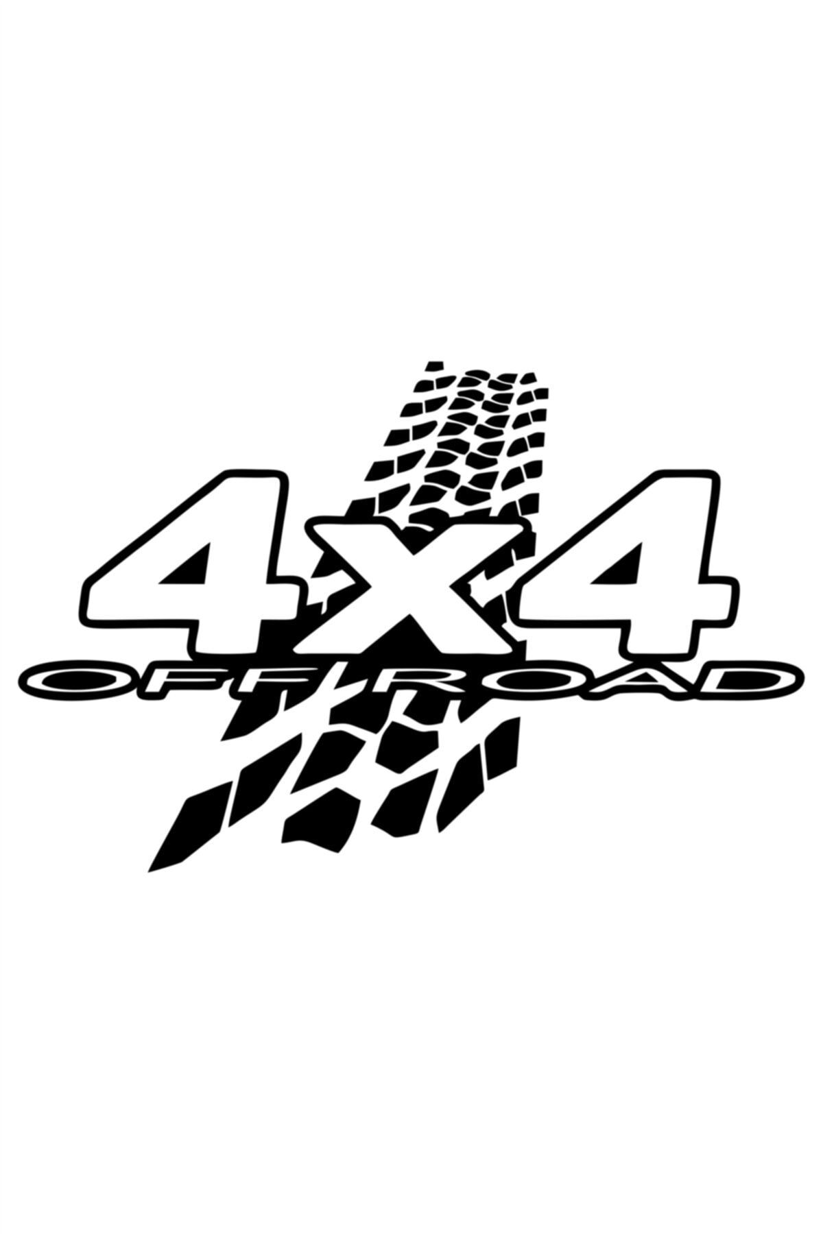 4x4 Off Road  Sticker Lastik Izi Oto Araba Sticker Siyah 20 X 13 Cm