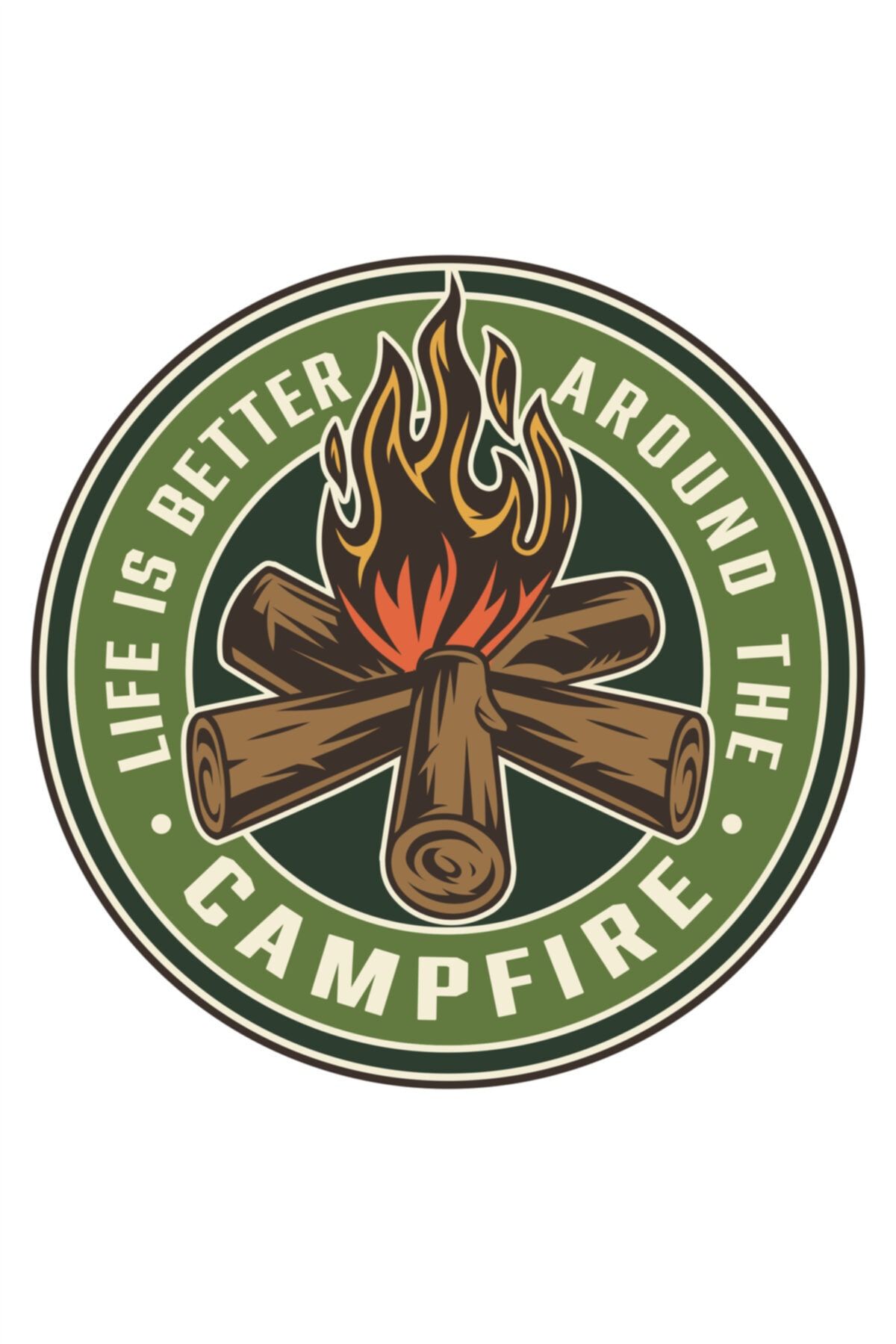 Adventure  Camping Ateş Fire Offroad Sticker 10 X 10 cm