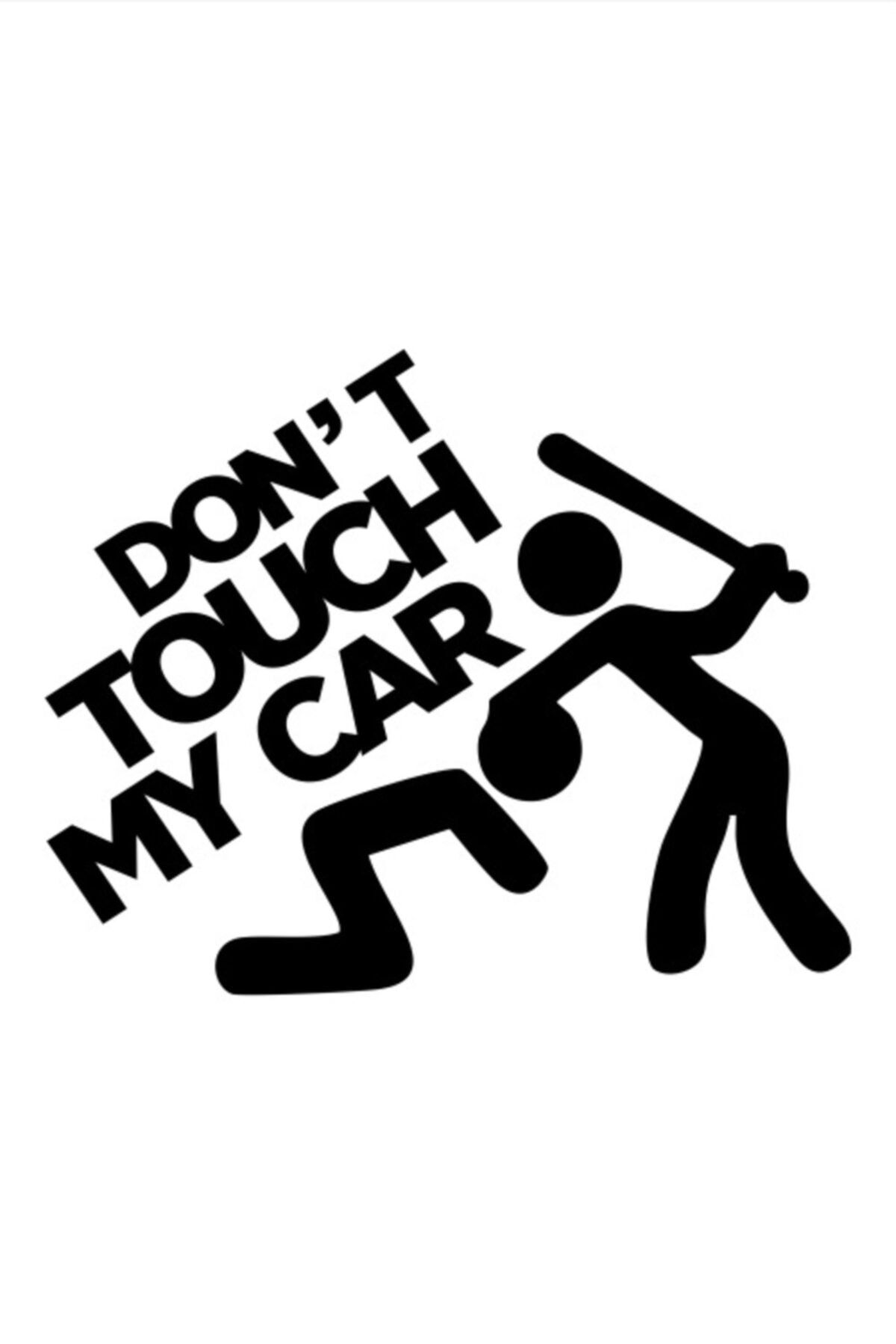 Arabama  Dokunma Sticker, Don't Touch My Car Araba, Oto Sticker Siyah 15 Cm