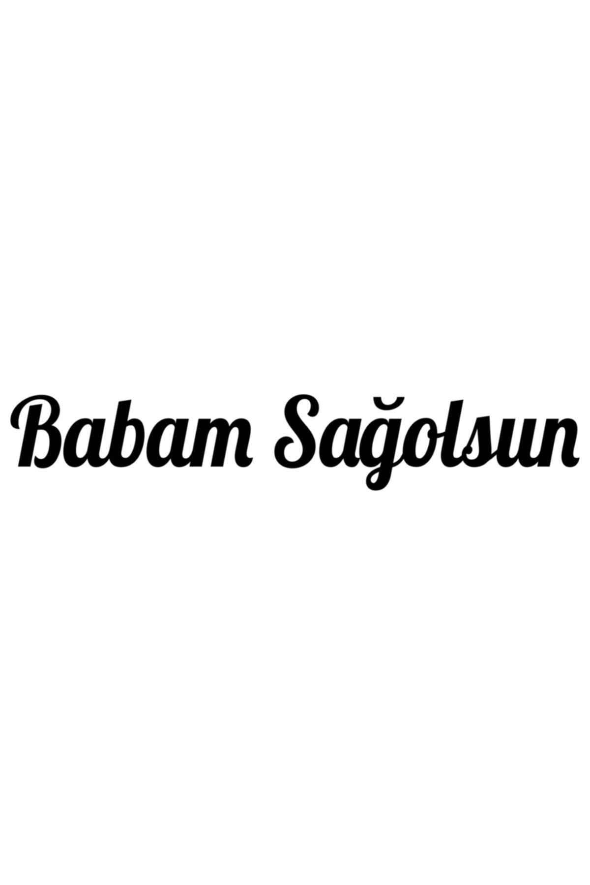 Babam Sağolsun  Oto Sticker Araba Cam Sticker Siyah 20 X 4 Cm