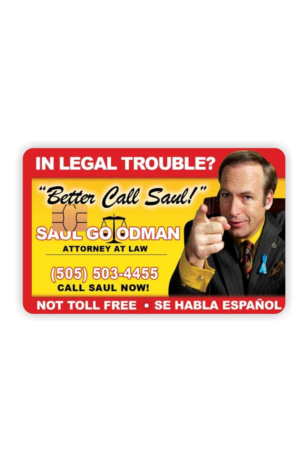 Better Call  Saul Kartviziti Kart Kaplama Sticker Kart Etiketi