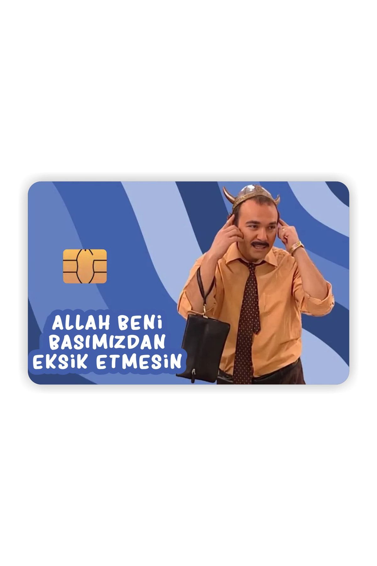 Burhan  Altıntop Allah Beni Başımızdan Eksik Etmesin Kart Kaplama Sticker Kart Etiketi