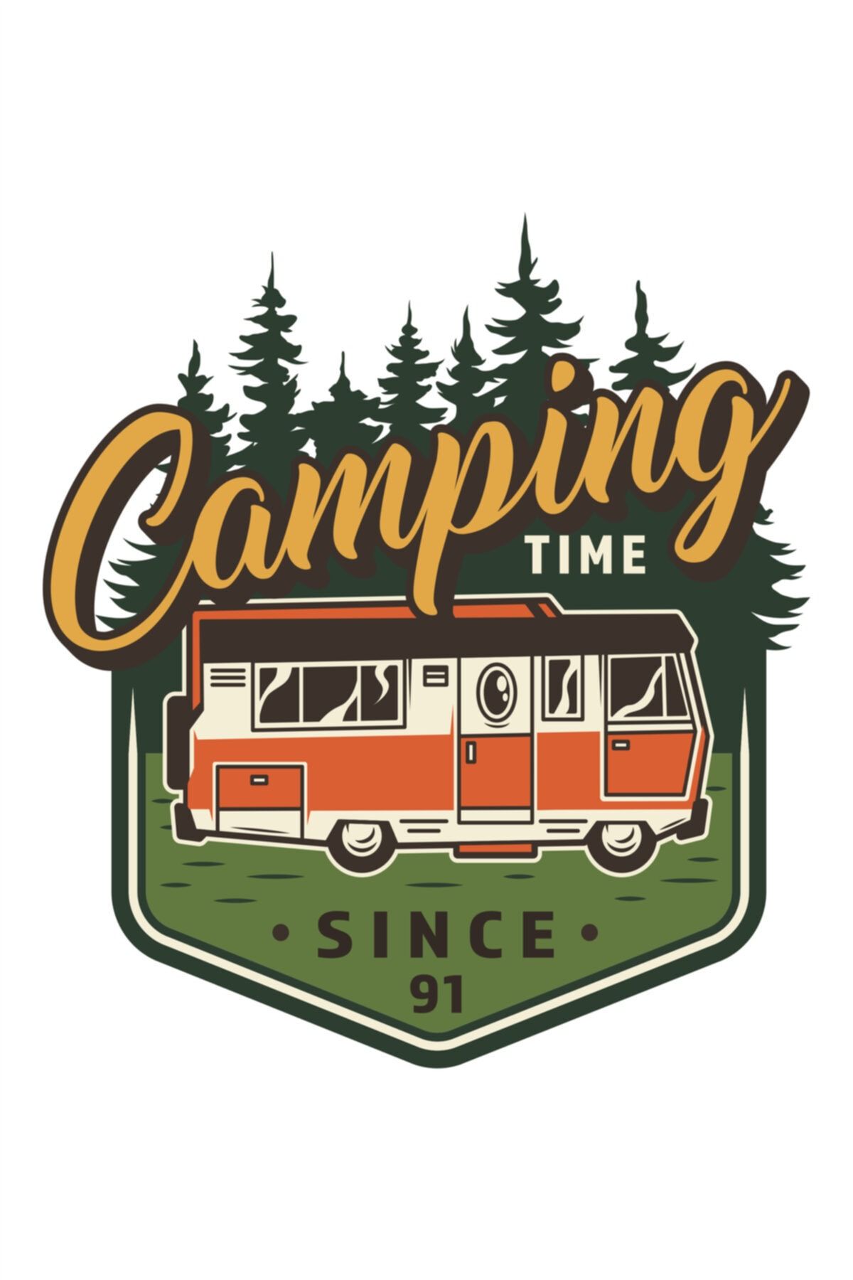 Camping  Adventure Kamp Karavan Sticker Off Road 10 X 9 Cm