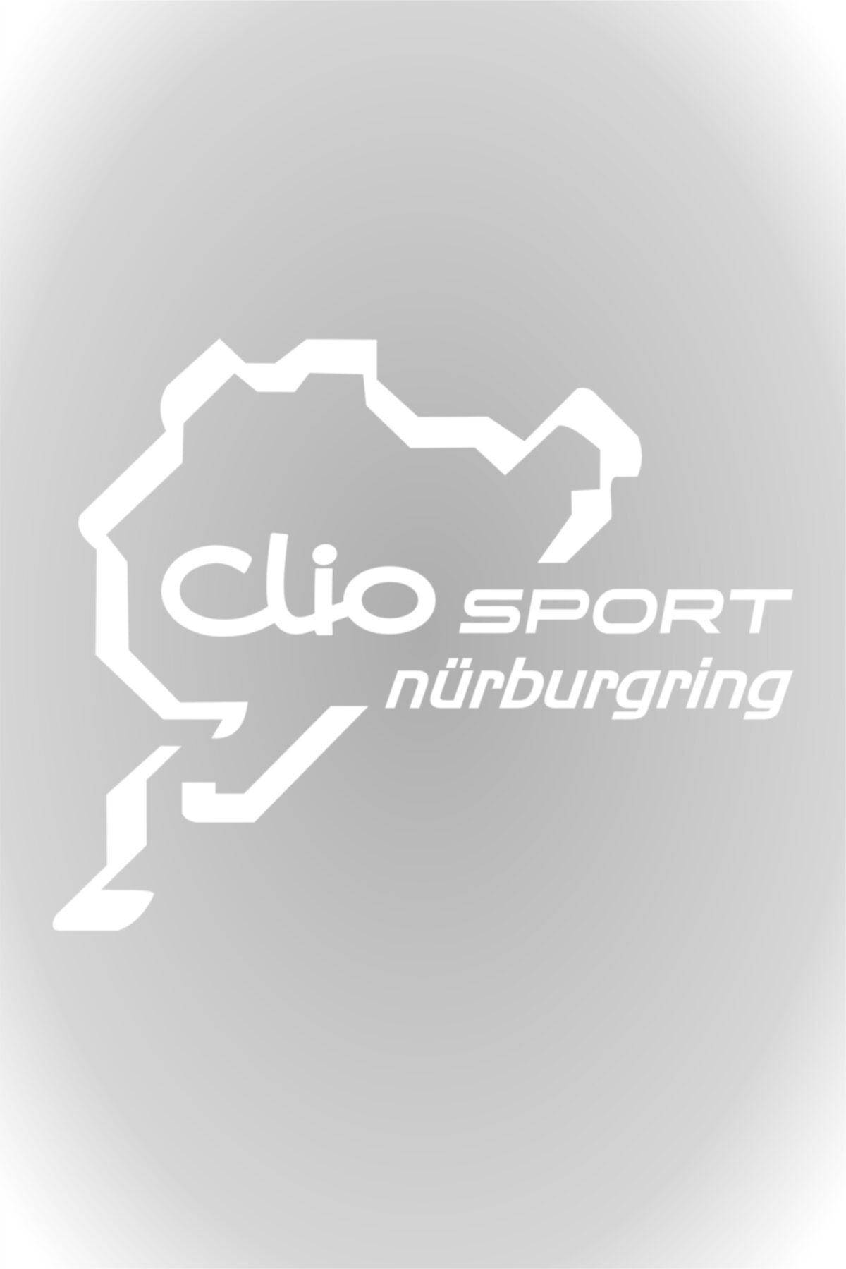 Clio Sport  Nürburgring Oto Sticker Araba Sticker Beyaz 15 X 12 Cm