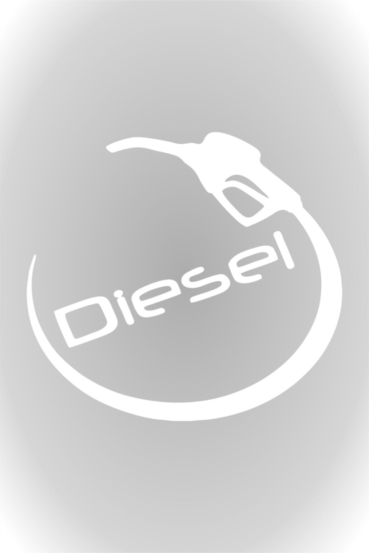 Diesel Depo  Kapağı Sticker Yakıt Deposu Sticker Beyaz 12 X 11 Cm