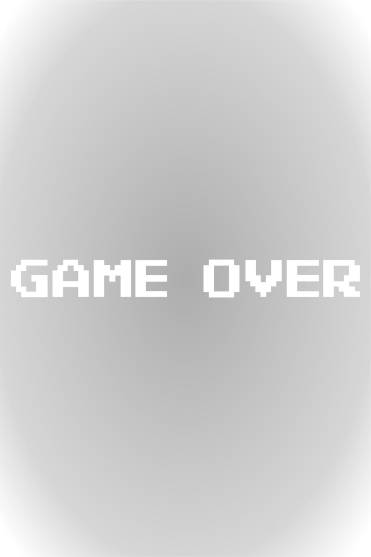 Game Over  Sticker Oto Cam Sticker Beyaz 20 X 2 Cm