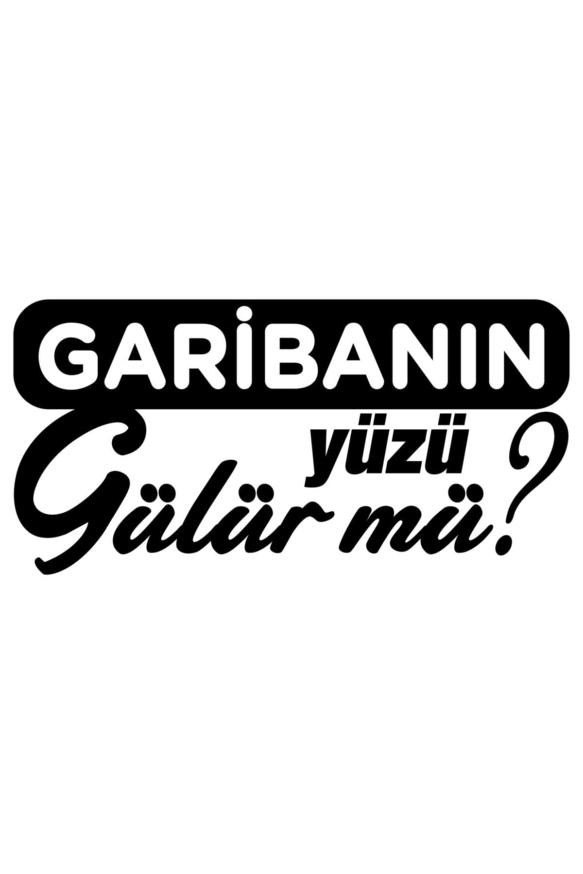 Garibanın Yüzü  Gülür Mü Oto Sticker Araba Cam Sticker Siyah 20 X 10 Cm