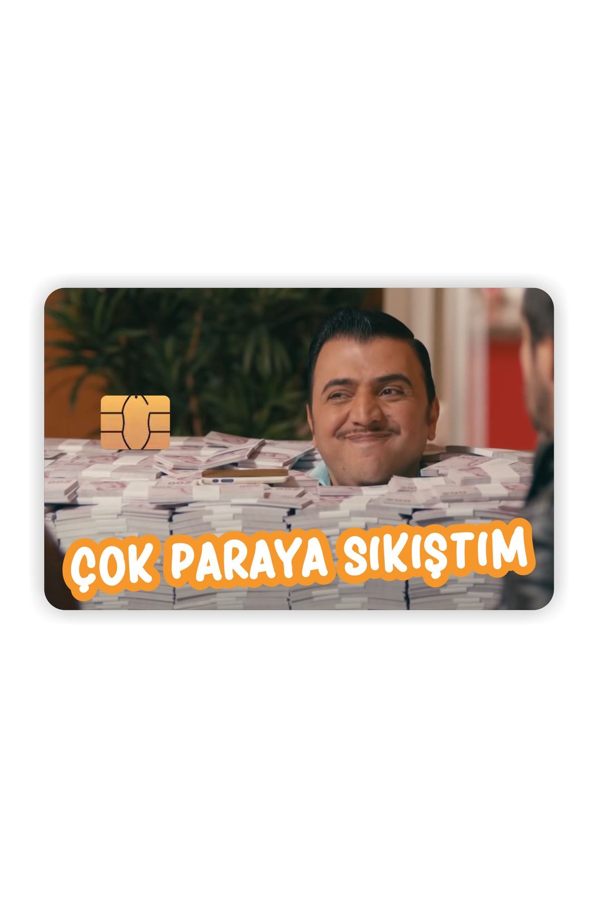 Hilmi Paraya  Sıkıştım Kart Kaplama Sticker Kart Etiketi