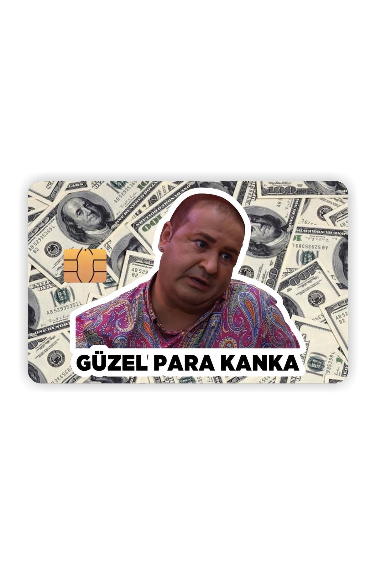 Kolpaçino  Güzel Para Kanka Kart Kaplama Sticker Kart Etiketi