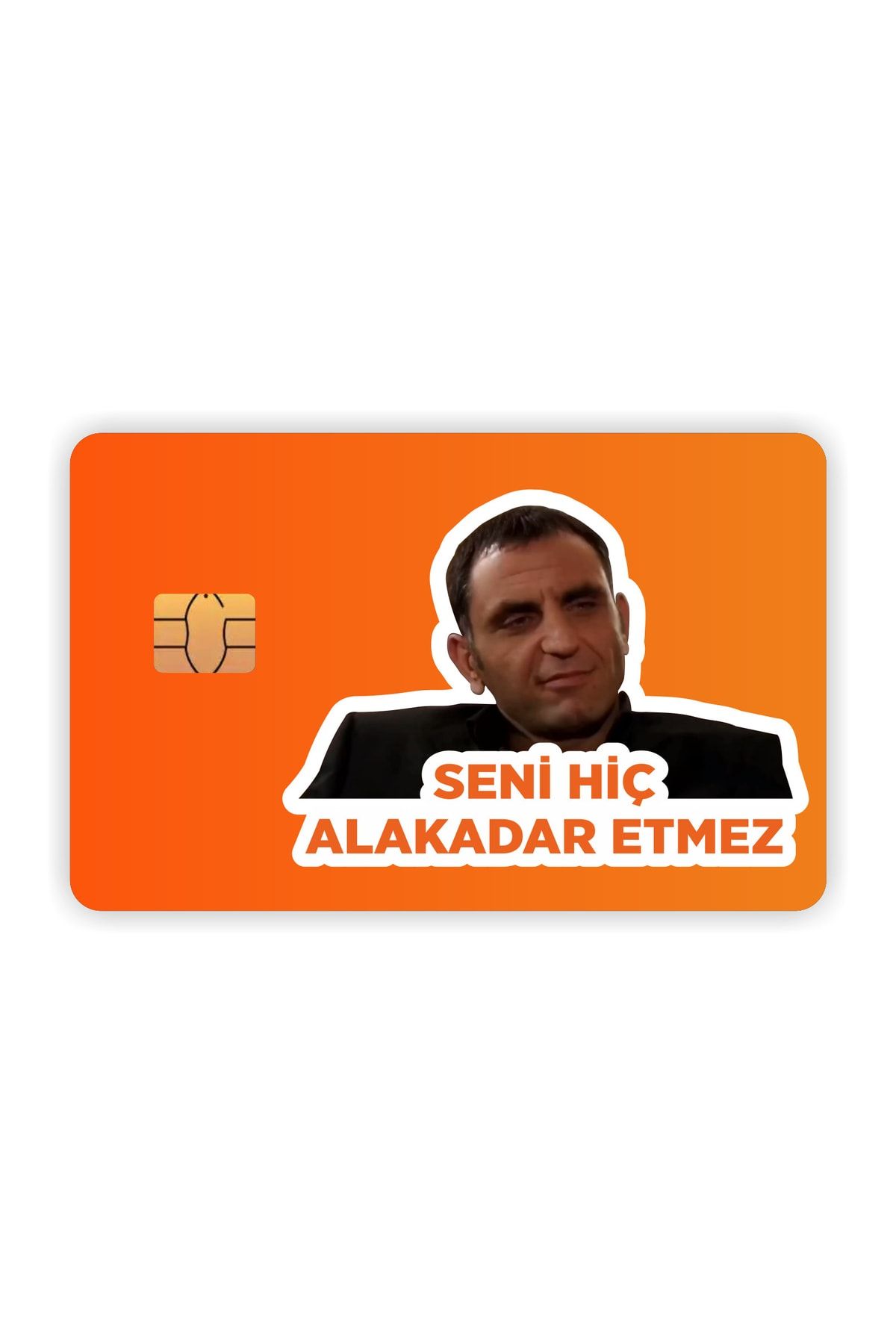 Kurtlar Vadisi  Memati Seni Hiç Alakadar Etmez Kart Kaplama Sticker Kart Etiketi