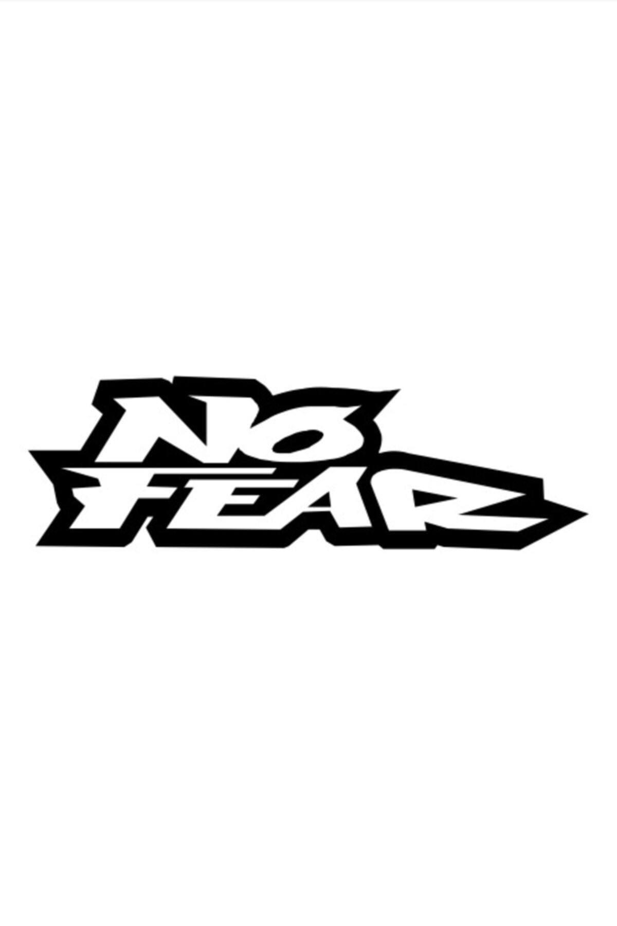 No Fear  Sticker Oto Sticker Siyah 20 Cm