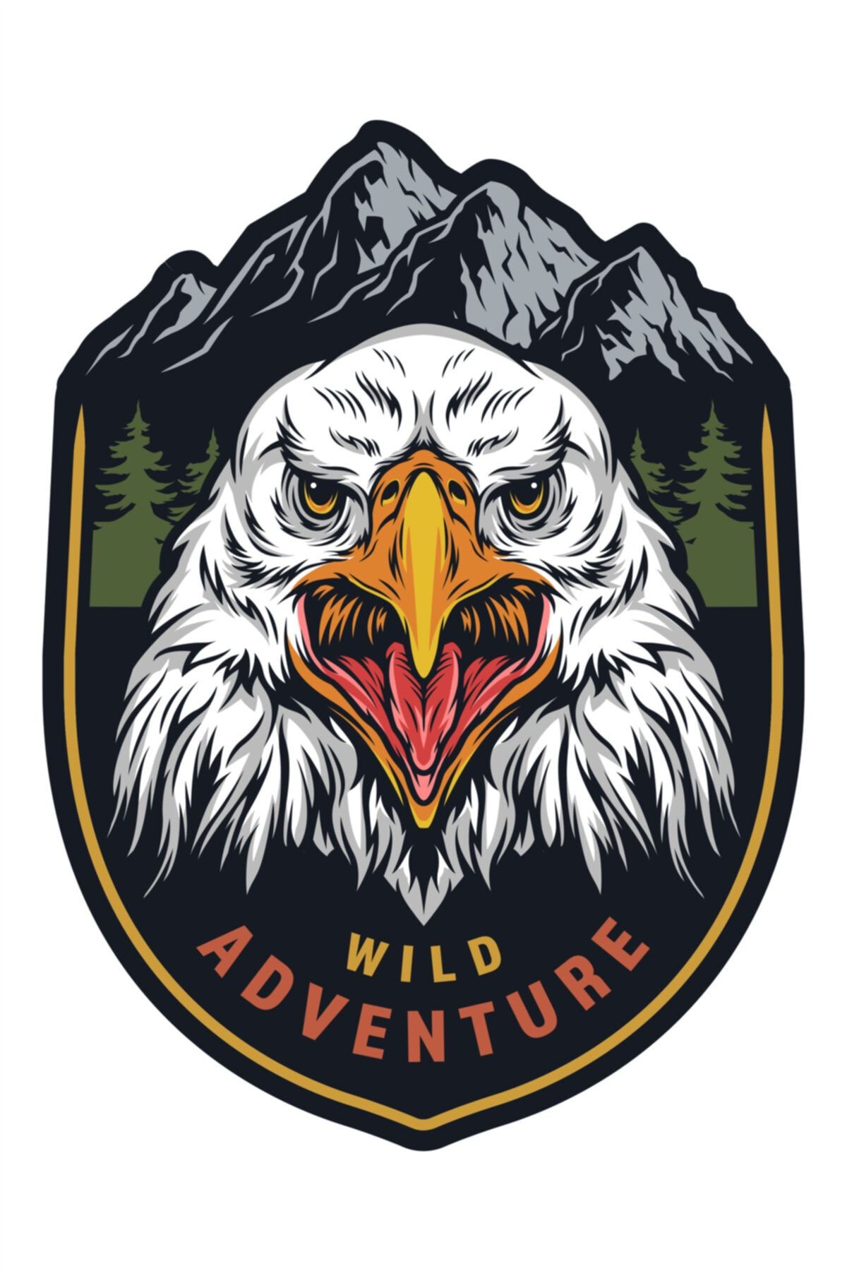 Off Road  Camping Adventure Kamp Eagle Kartal Sticker 10 X 7,5 Cm