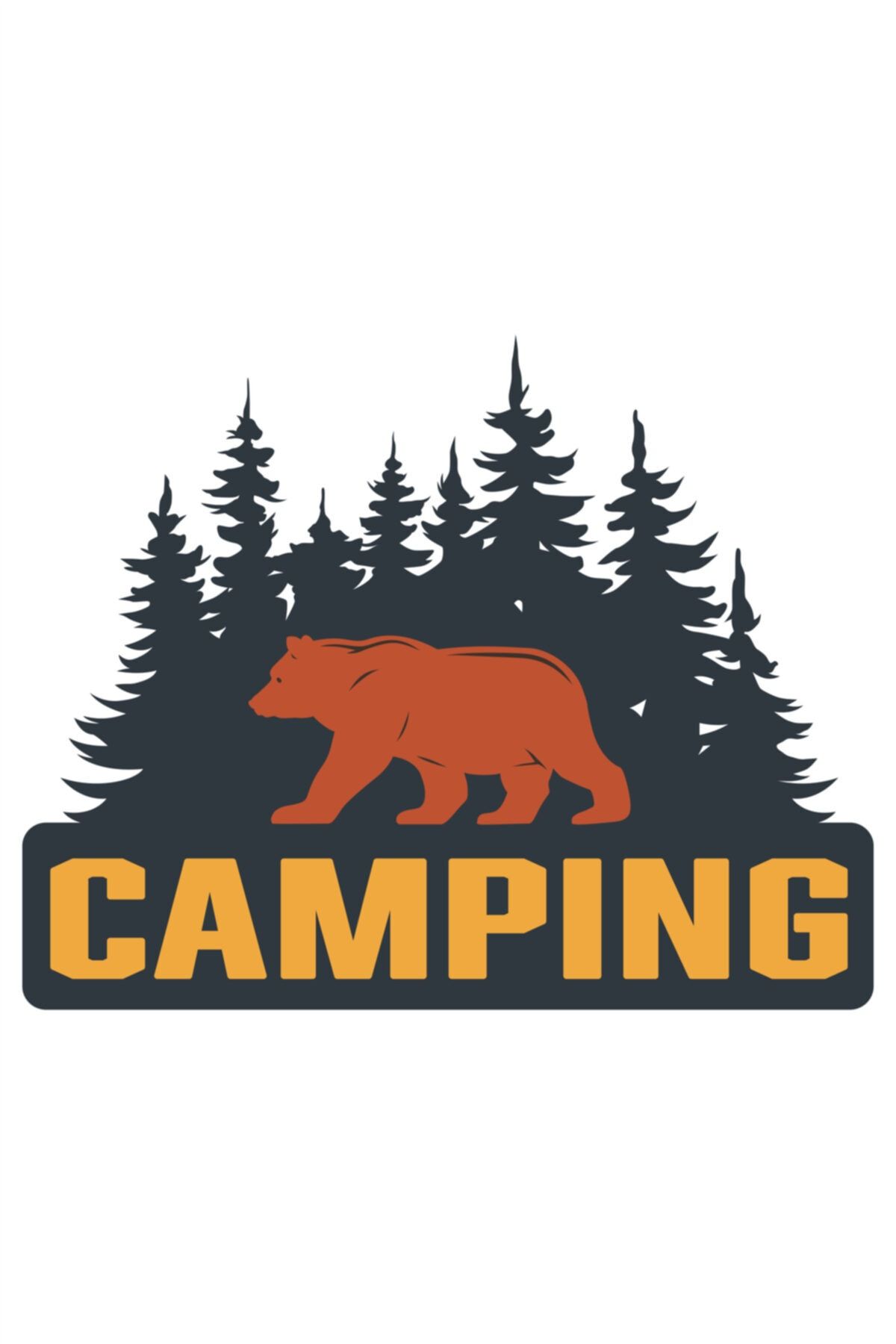 Off Road  Camping Adventure Kamp Sticker Offroad Ayı Bear Sticker 10 X 8 Cm