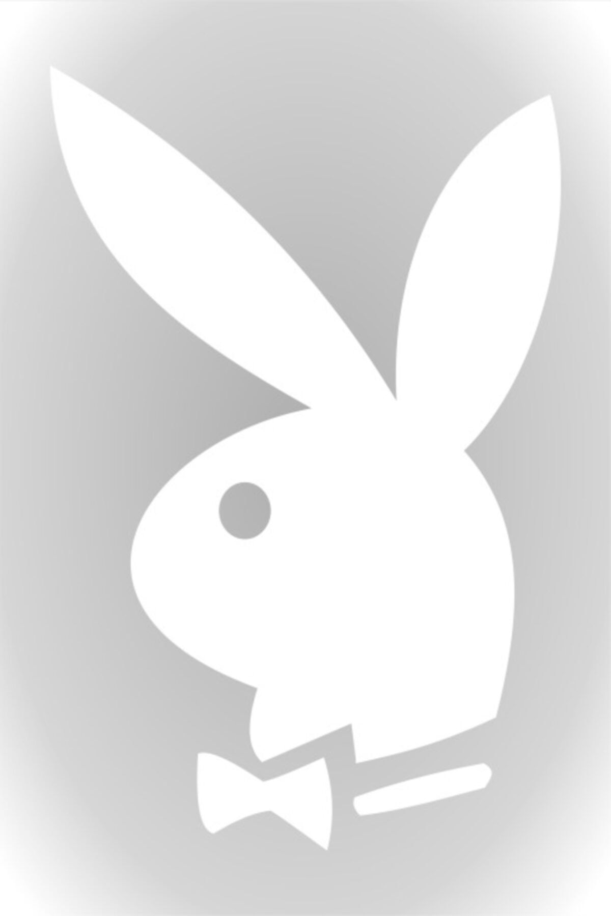 Playboy Tavşan  Sticker Oto Sticker Beyaz 20 cm