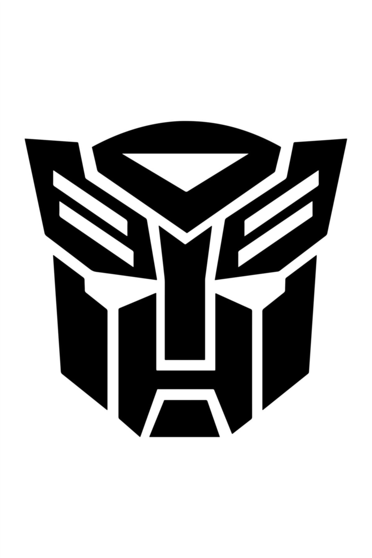 Transformers  Sticker Oto Sticker Araba Cam Sticker 10 X 11 cm Siyah