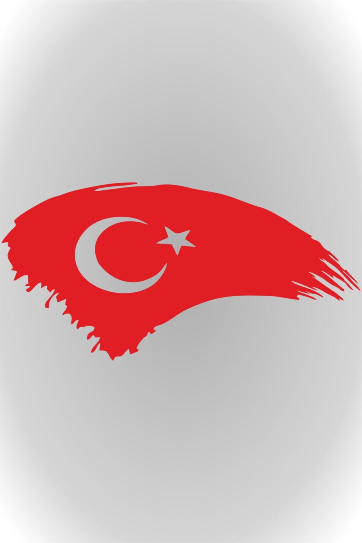 Türk Bayrağı  Türkiye Bayrak Sticker Kırmızı 15 X 7,5 Cm