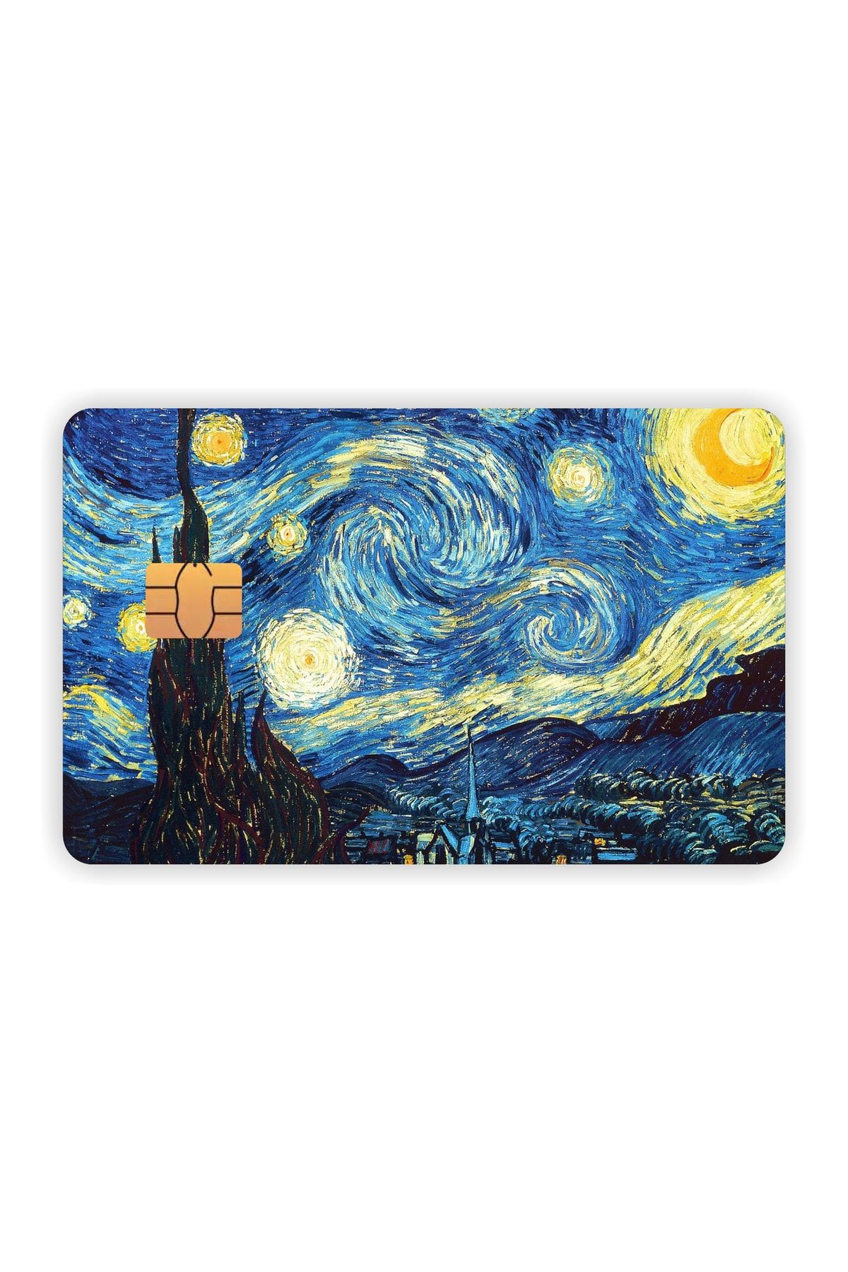 Van Gogh Kart  Kaplama Sticker Kart Etiketi