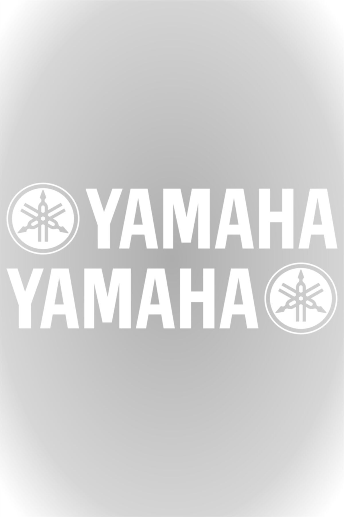 Yamaha Sticker  2 Adet Beyaz 19 X 4 Cm