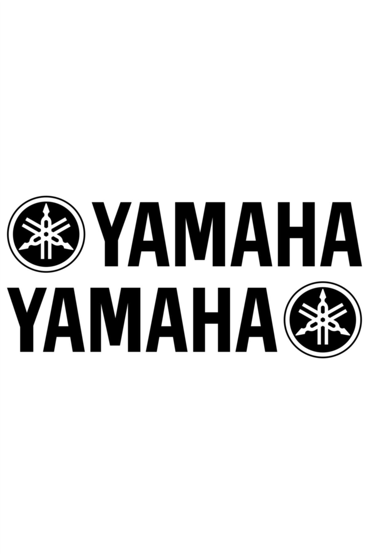 Yamaha Sticker  2 Adet Siyah 19 X 4 Cm